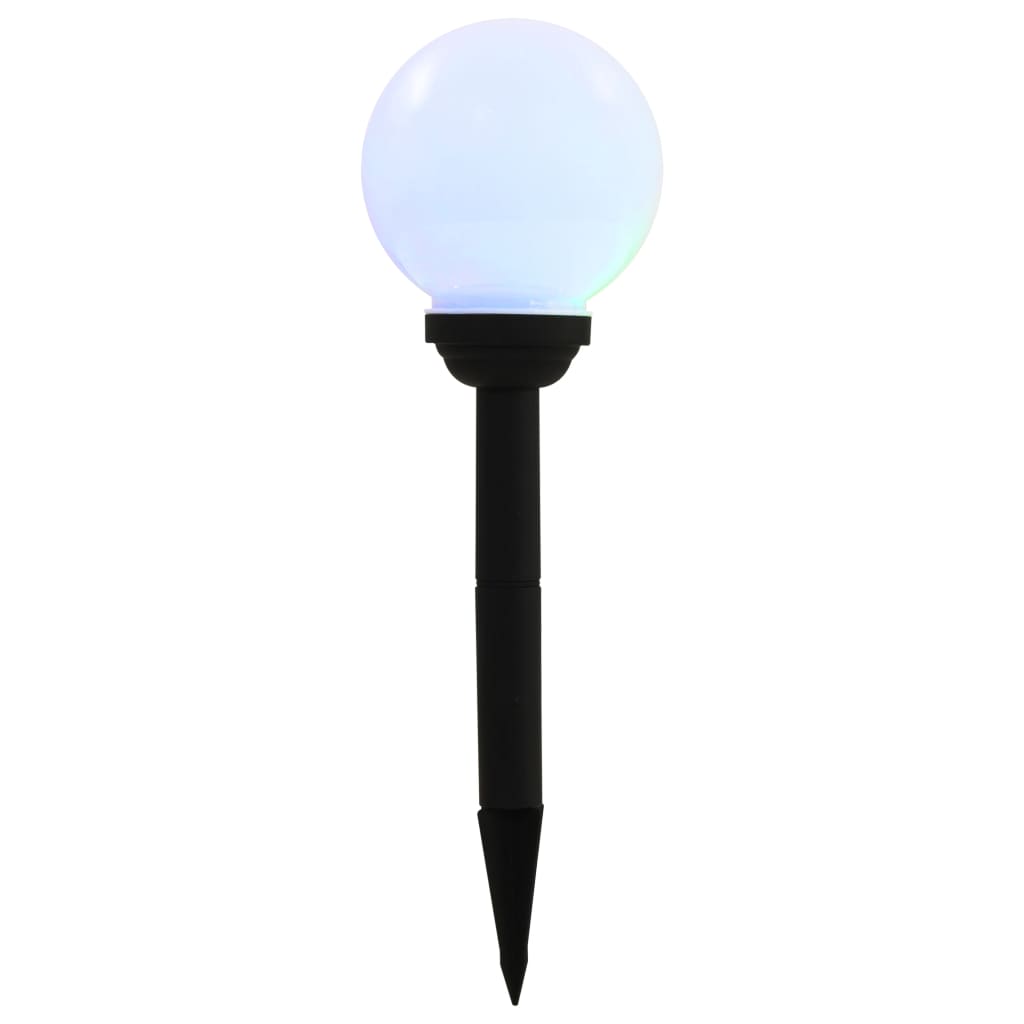 Candeeiro solar de exterior LED 4 pcs esférico 15 cm RGB