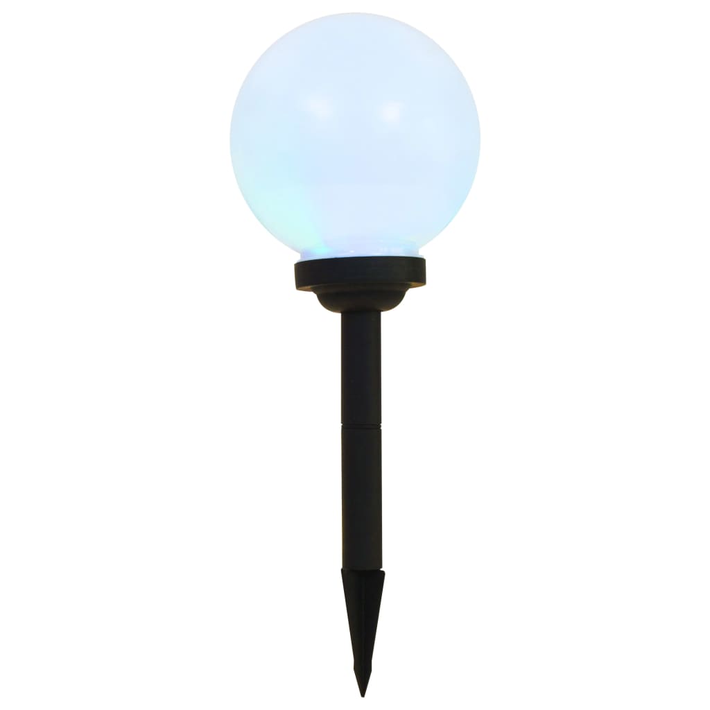 Candeeiro solar de exterior LED 3 pcs esférico 20 cm RGB