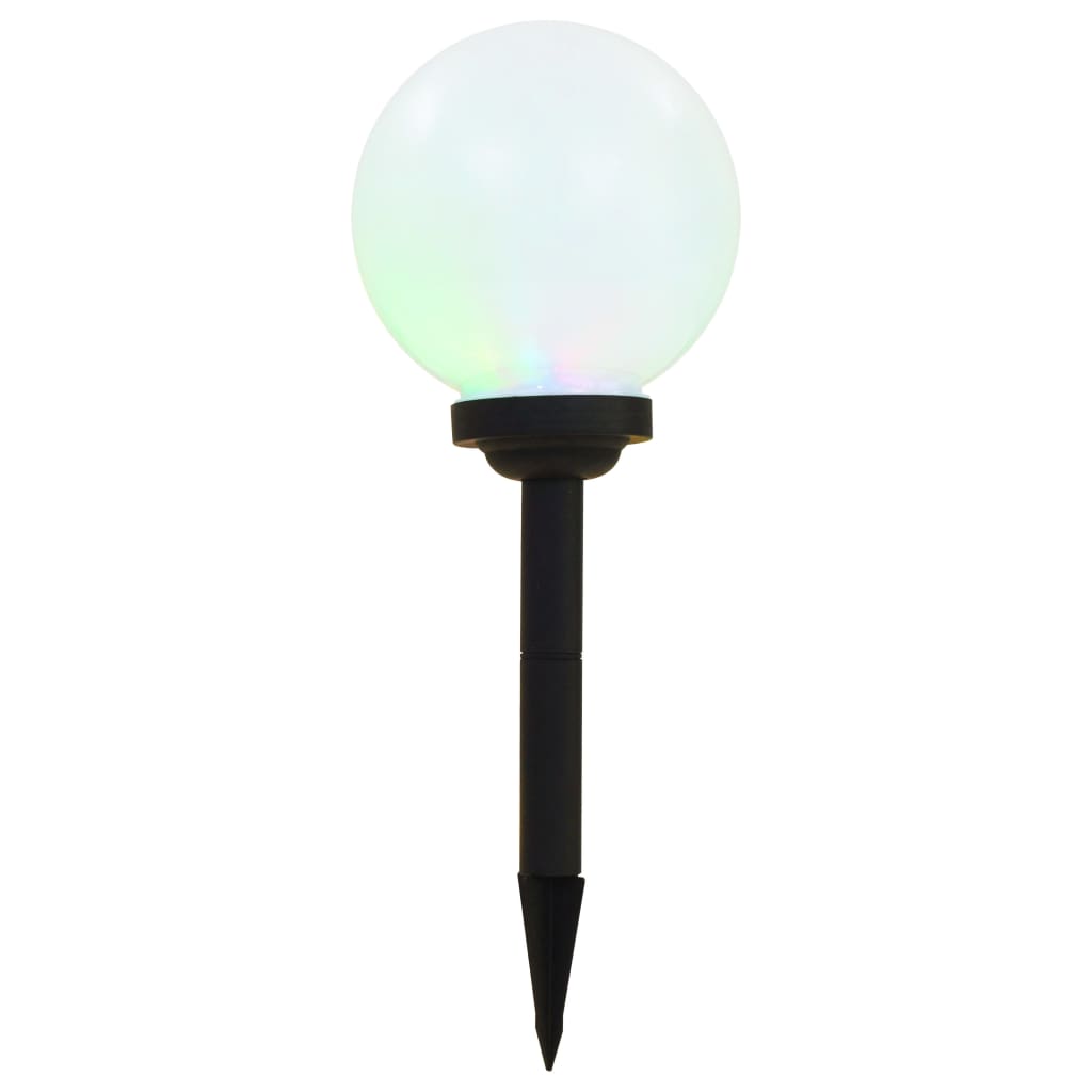 Candeeiro solar de exterior LED 3 pcs esférico 20 cm RGB
