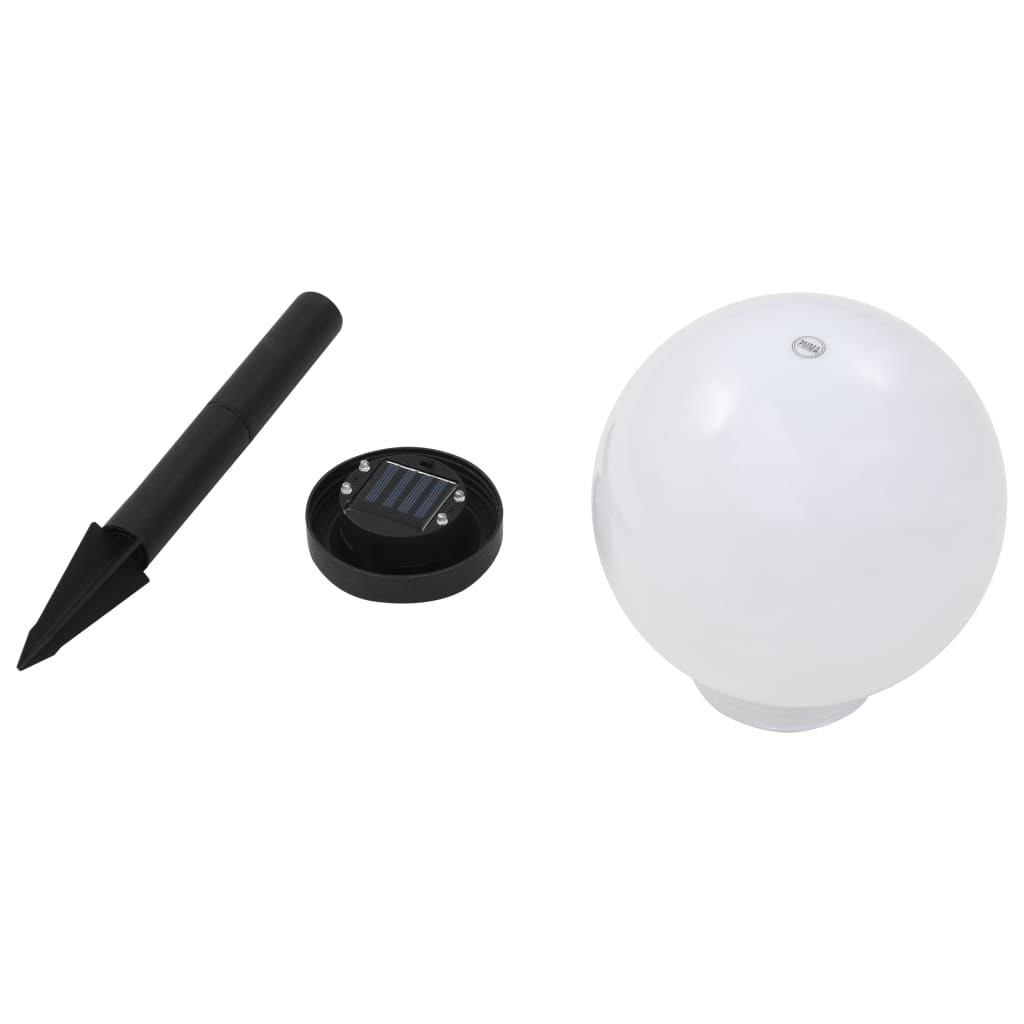 Candeeiro solar de exterior LED 3 pcs esférico 20 cm RGB