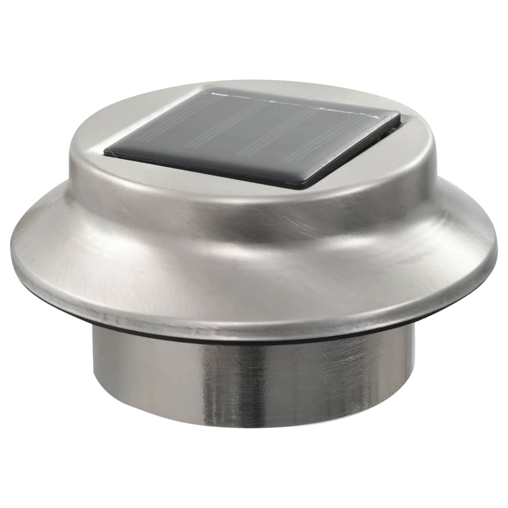 Candeeiro de exterior solar LED 6 pcs branco redondo 12 cm