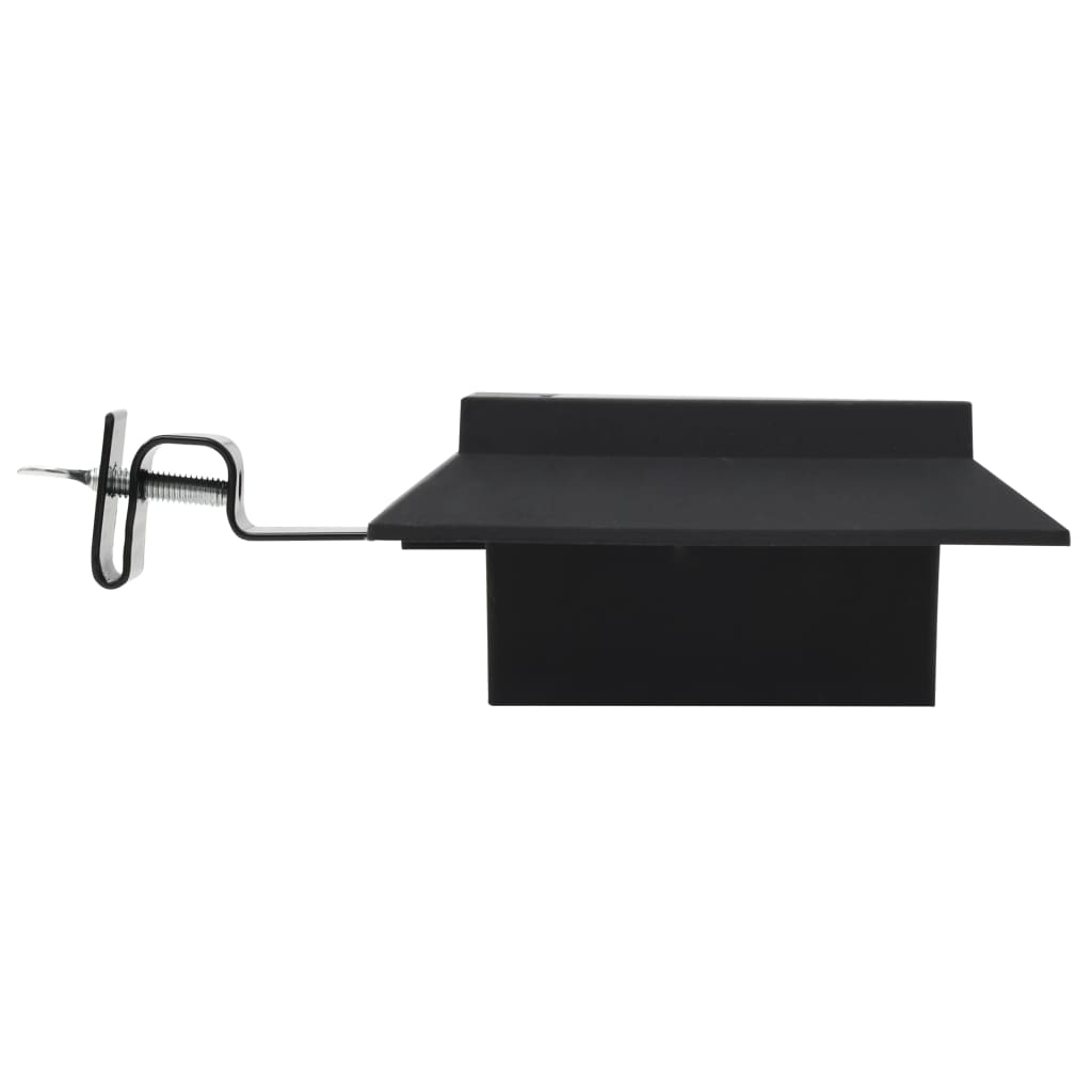 Candeeiro de exterior solar LED 6 pcs preto quadrado 12 cm