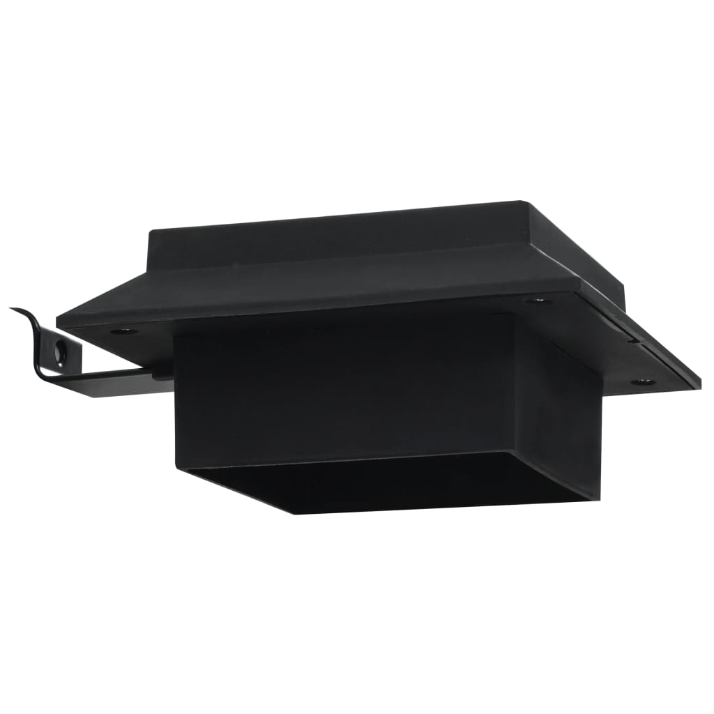 Candeeiro de exterior solar LED 6 pcs preto quadrado 12 cm