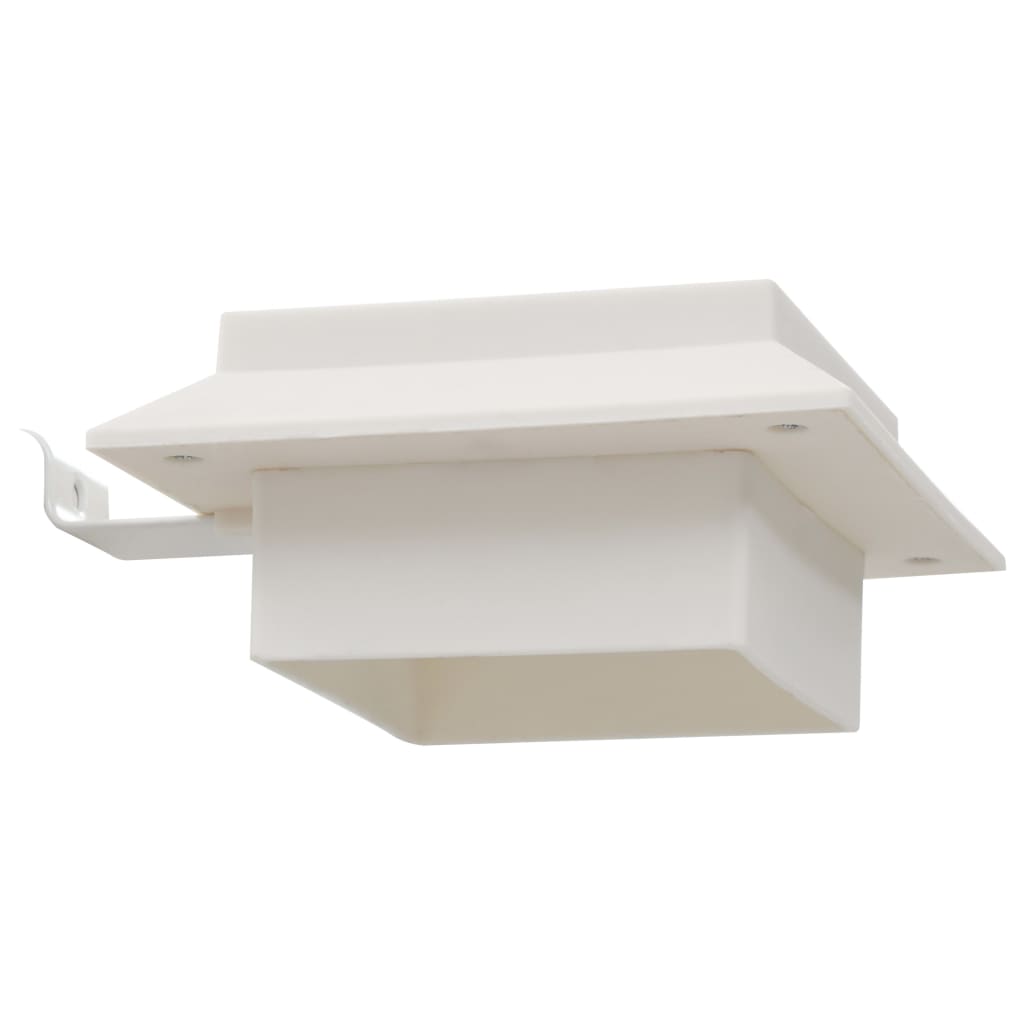 Candeeiro de exterior solar LED 6 pcs branco quadrado 12 cm