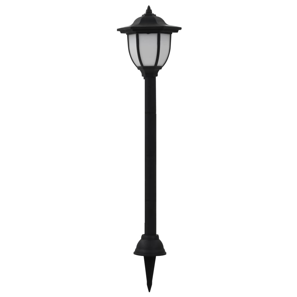 Candeeiro solar LED de exterior 3 pcs preto