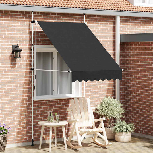 Toldo retrátil manual 150 cm antracite