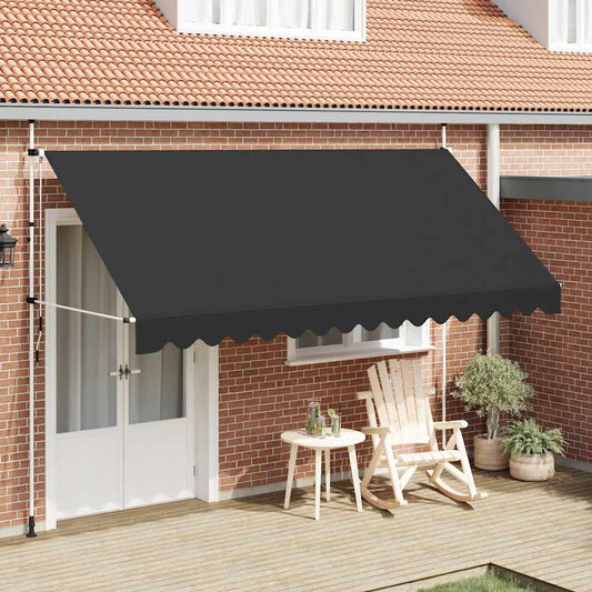 Toldo retrátil manual 400 cm antracite