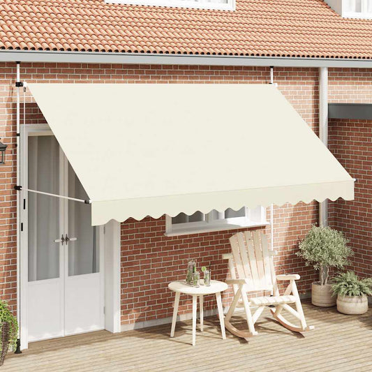 Toldo retrátil manual 350 cm creme