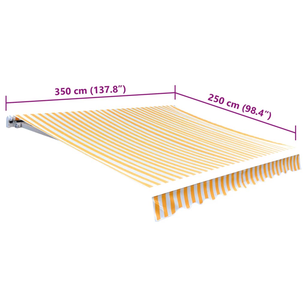 Lona para toldo laranja e branco 350x250 cm