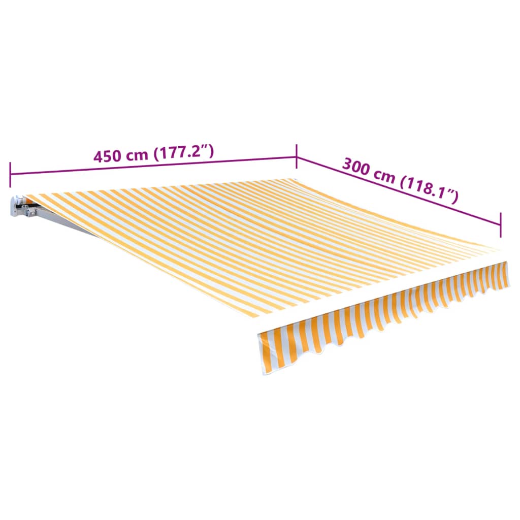 Lona para toldo laranja e branco 450x300 cm
