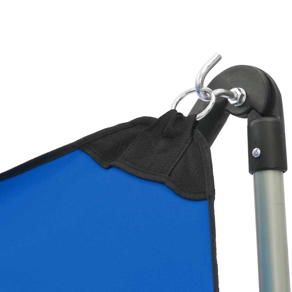 Rede com suporte dobrável azul