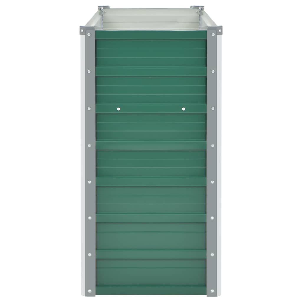 Canteiro elevado de jardim aço galvanizado 100x40x77 cm verde
