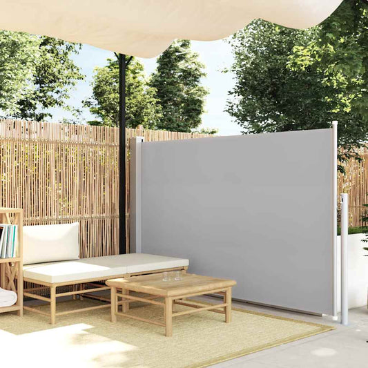 Toldo lateral retrátil 140x300 cm cinzento