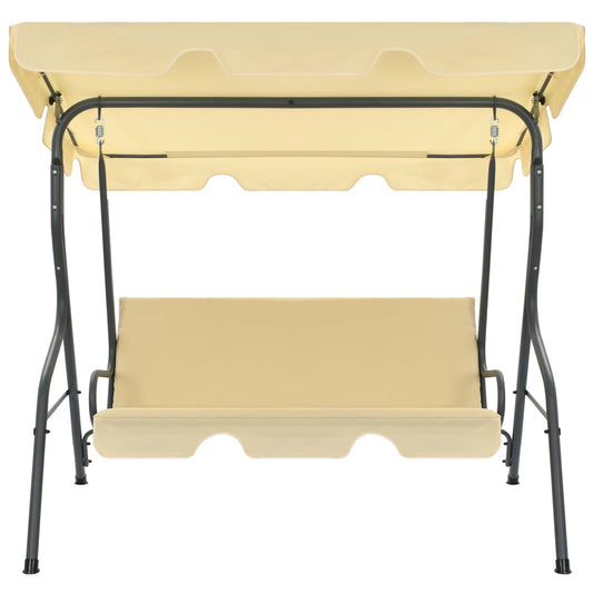 Baloiço de jardim 170x110x153 cm branco nata