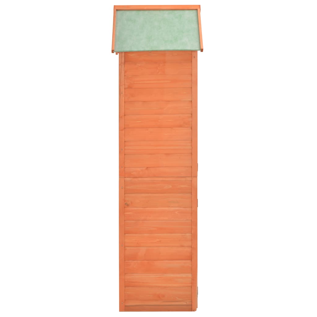 Abrigo de arrumação para jardim 71x60x213 cm madeira