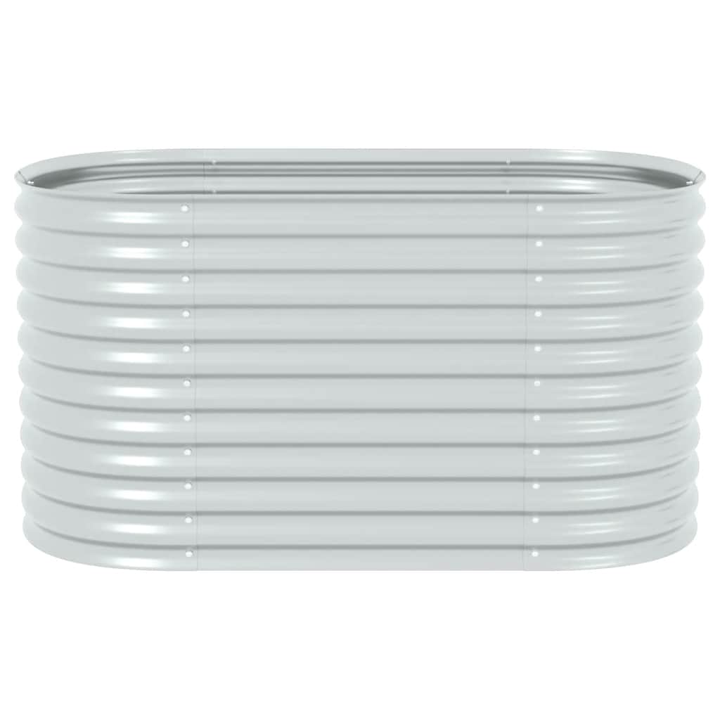 Canteiro elevado de jardim aço galvanizado 160x80x81cm prateado