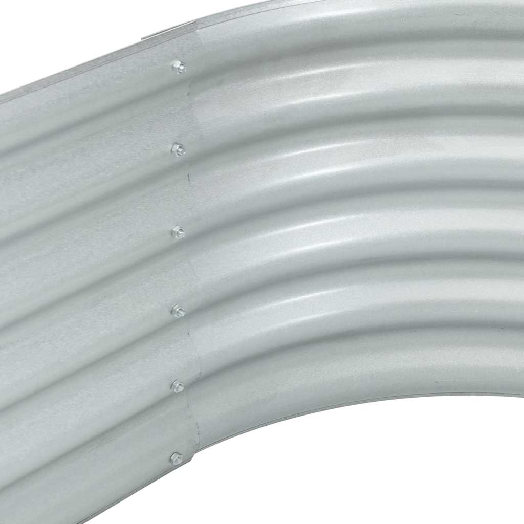 Canteiro elevado de jardim aço galvanizado 240x80x44cm prateado