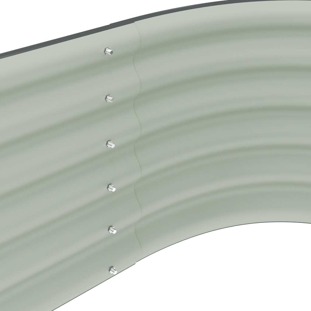 Canteiro elevado de jardim aço galvanizado 160x80x44cm cinzento