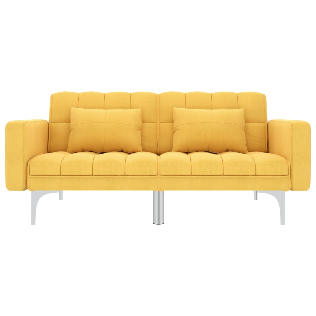 Sofá-cama tecido amarelo