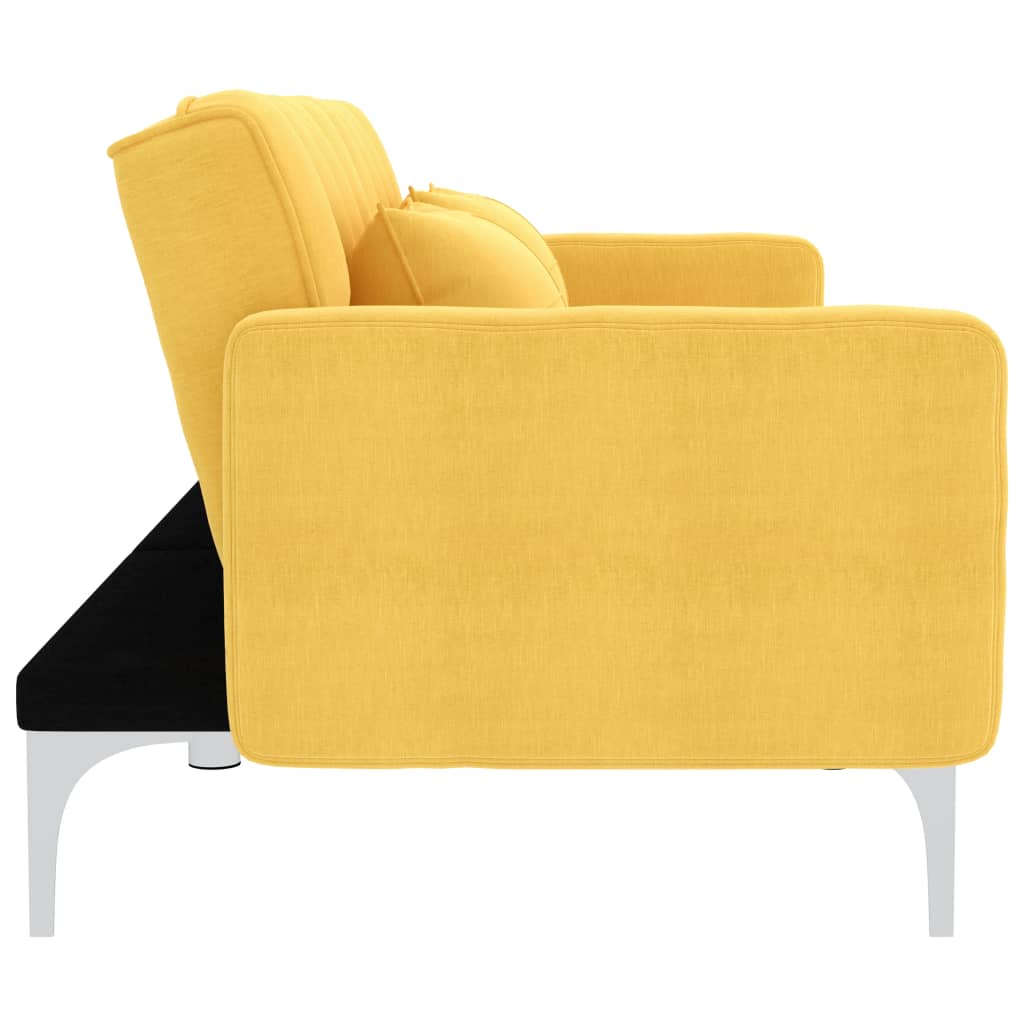 Sofá-cama tecido amarelo