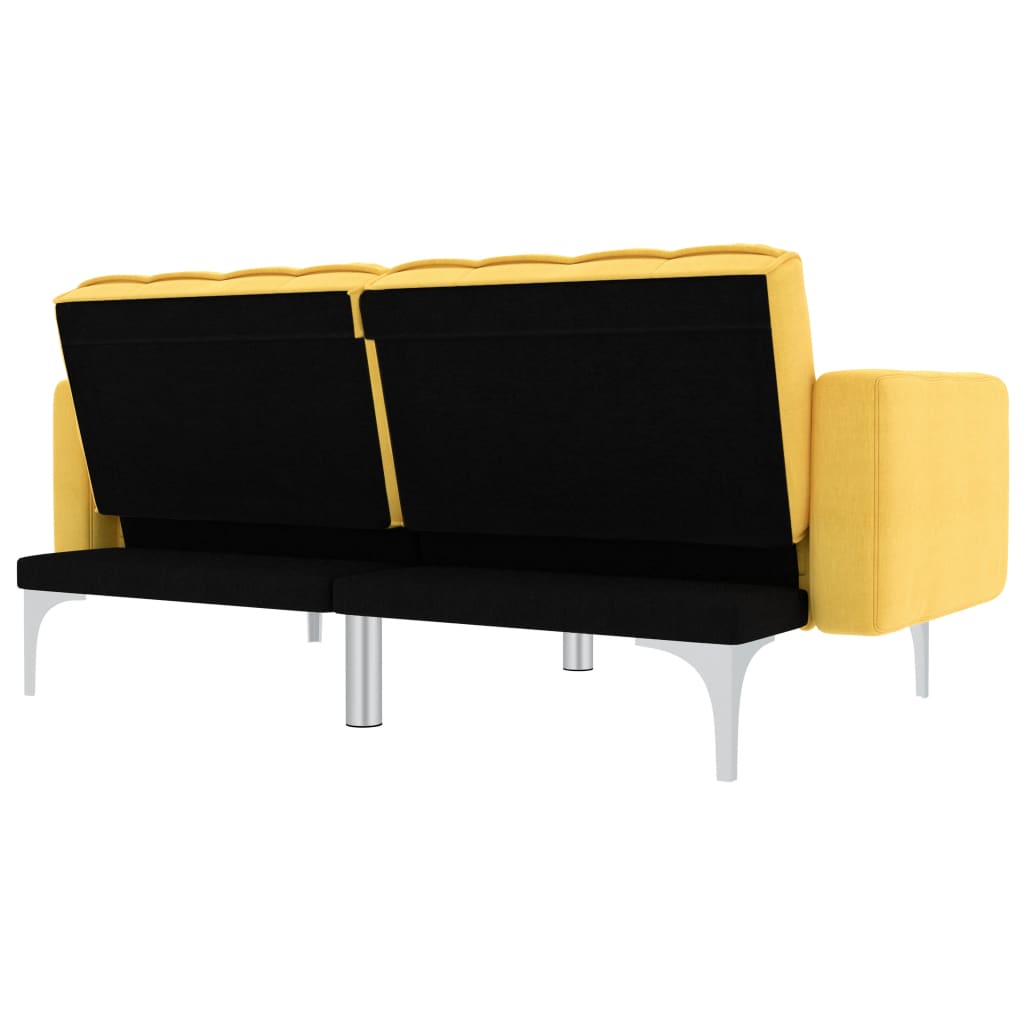 Sofá-cama tecido amarelo