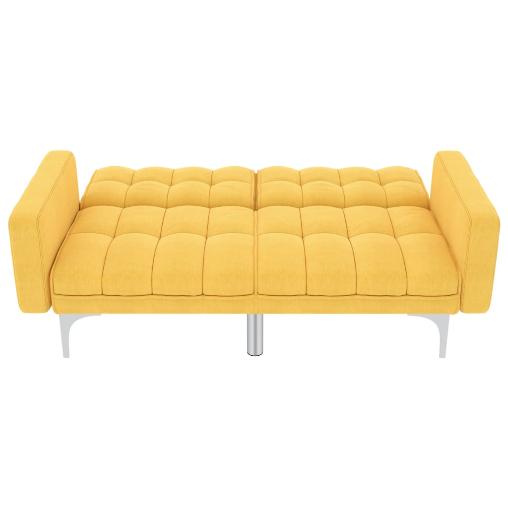 Sofá-cama tecido amarelo