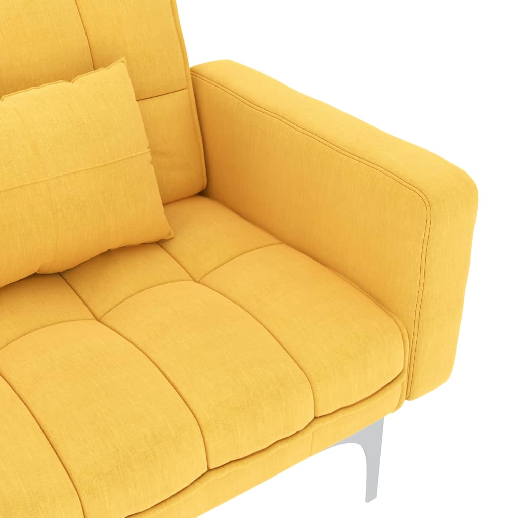 Sofá-cama tecido amarelo