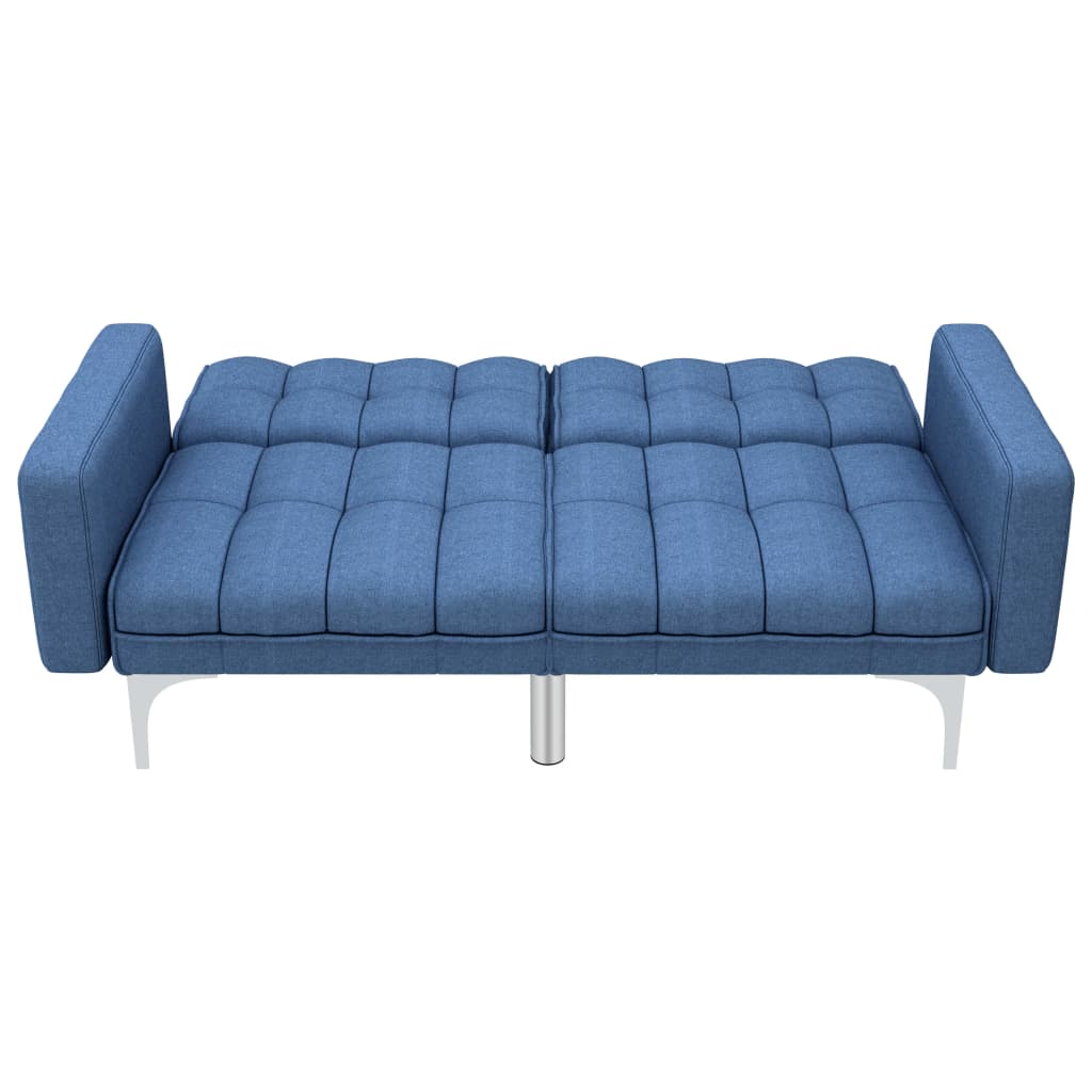 Sofá-cama tecido azul