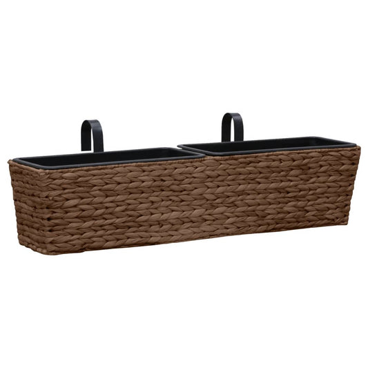 Floreiras de pendurar 2 pcs jacinto de água castanho