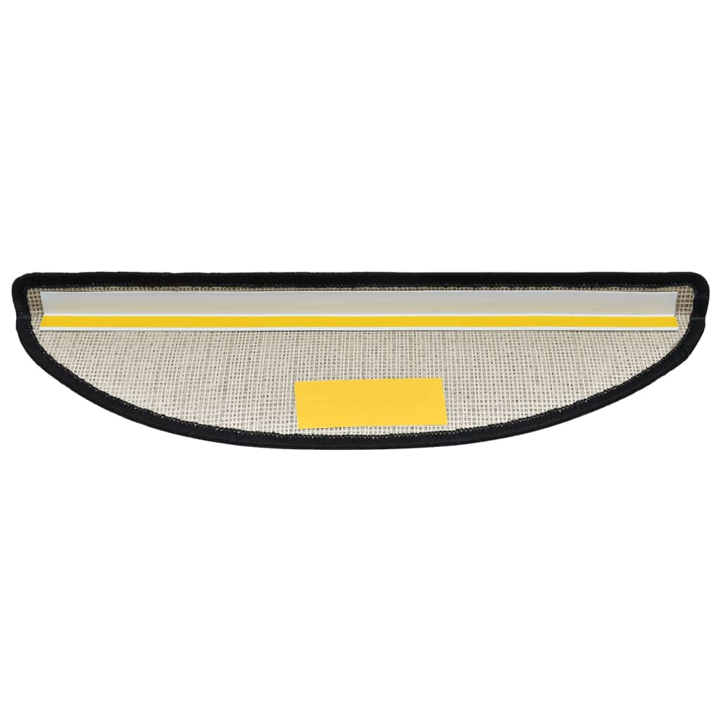 Tapetes de escada 15 peças 56x17x3 cm antracite semicircular
