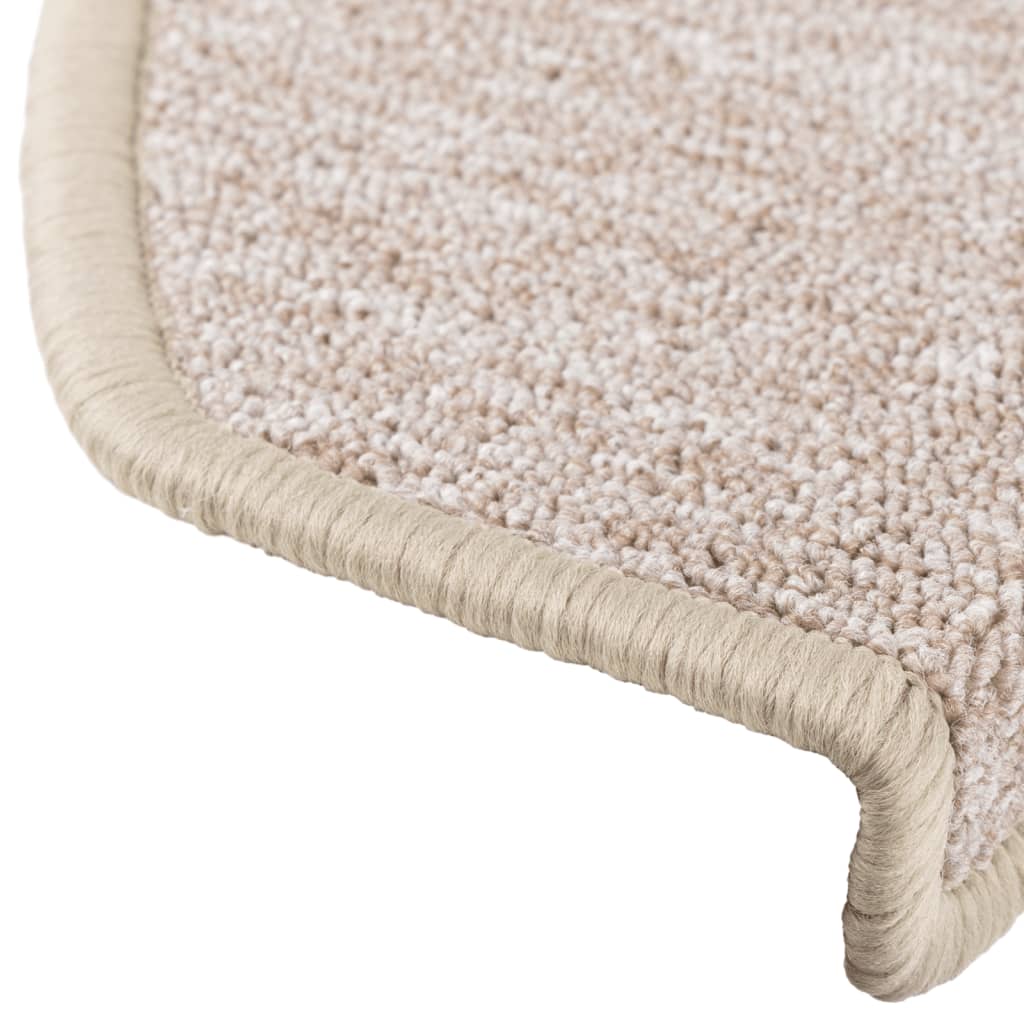 Tapetes de escada 15 peças 65x24x4 cm cinza-claro semicircular grande