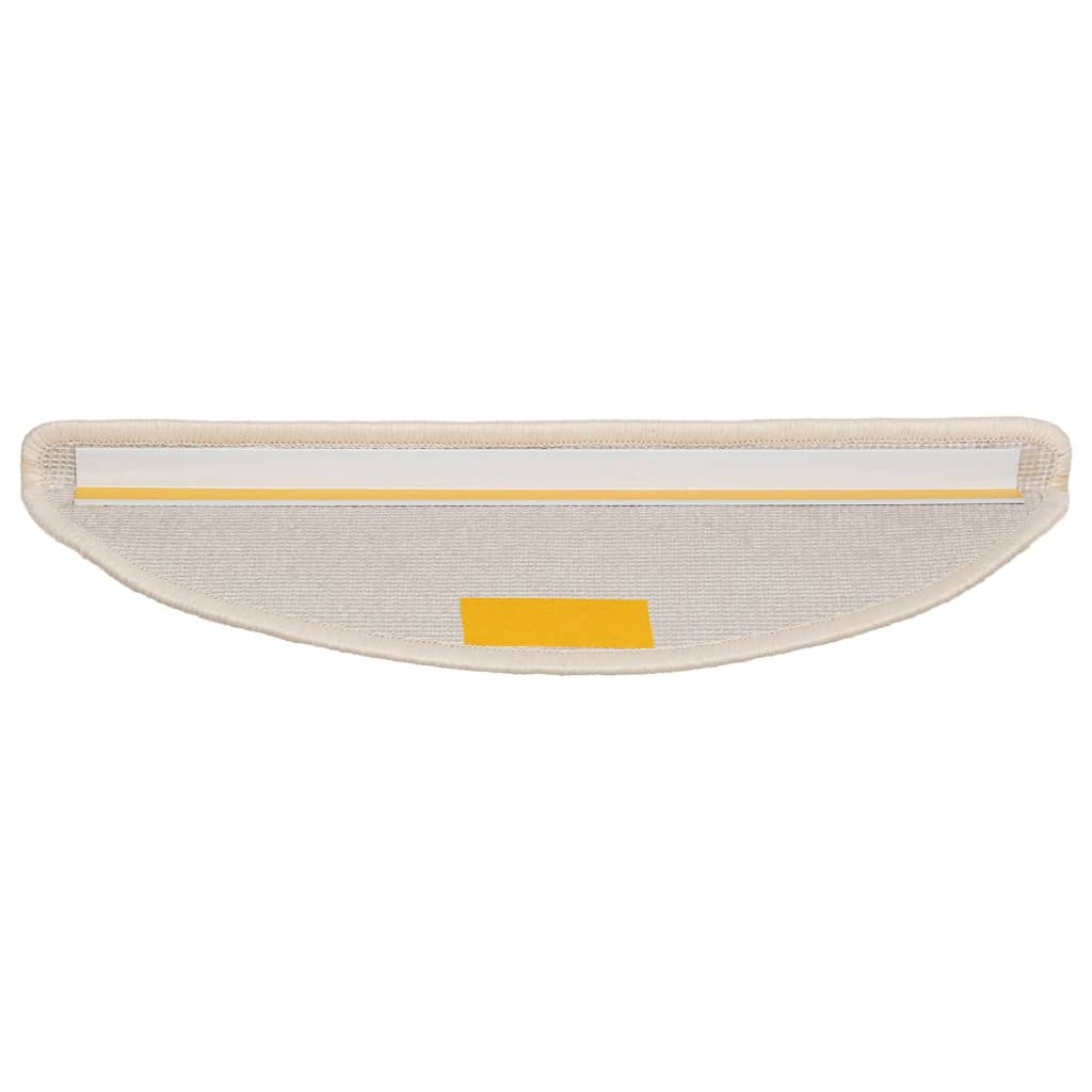 Tapetes de escada 15 peças 56x17x3 cm branco semicircular