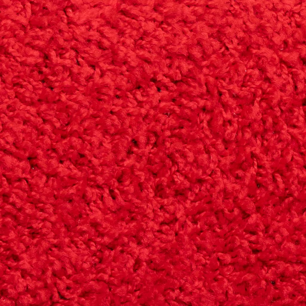 Tapetes de escada 15 peças 56x17x3 cm vermelho semicircular