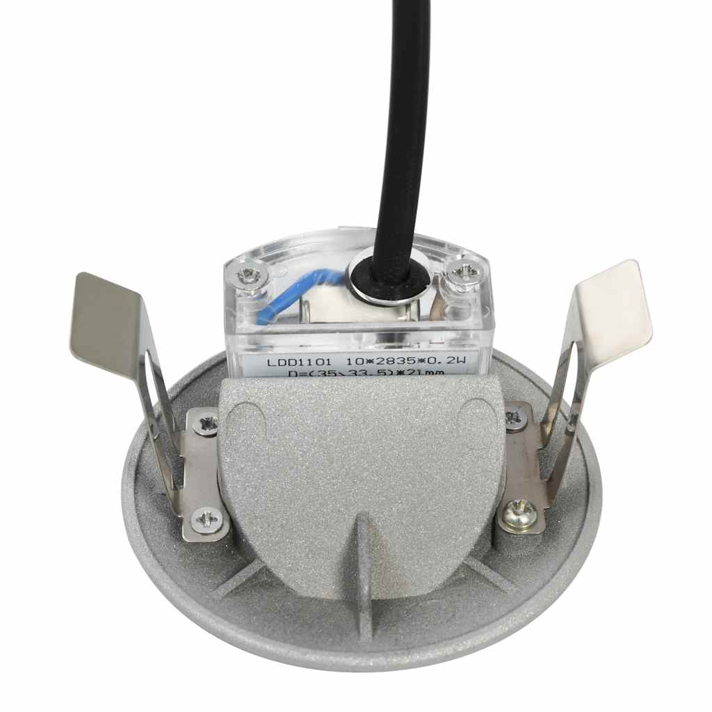 Iluminação LED de parede exterior 6 pcs 2 W redondo prateado