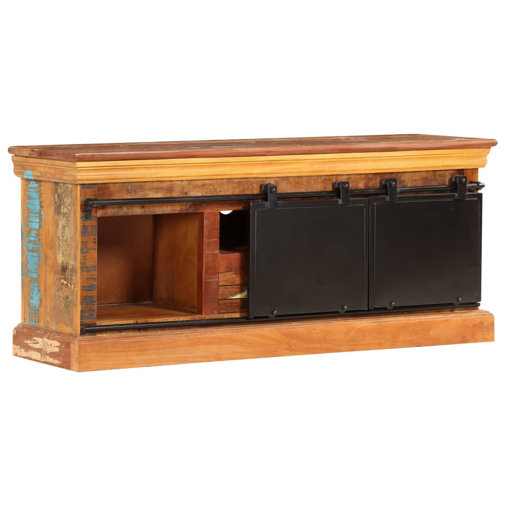Móvel de TV de madeira recuperada maciça