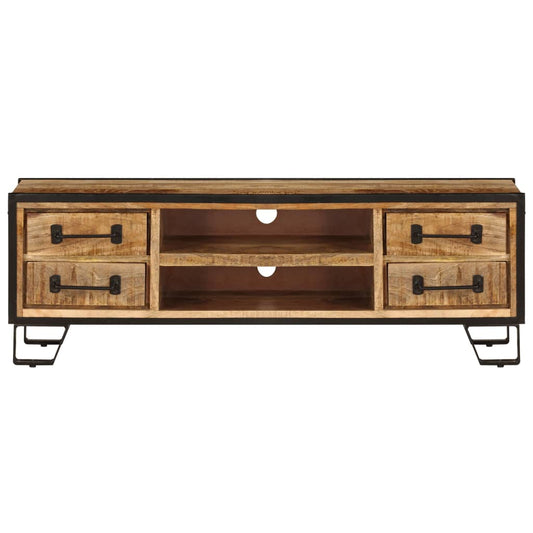 Móvel de TV c/ gavetas de madeira de mangueira maciça