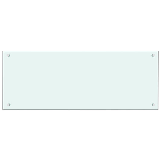 Painel anti-salpicos de cozinha 100x40cm vidro temperado branco