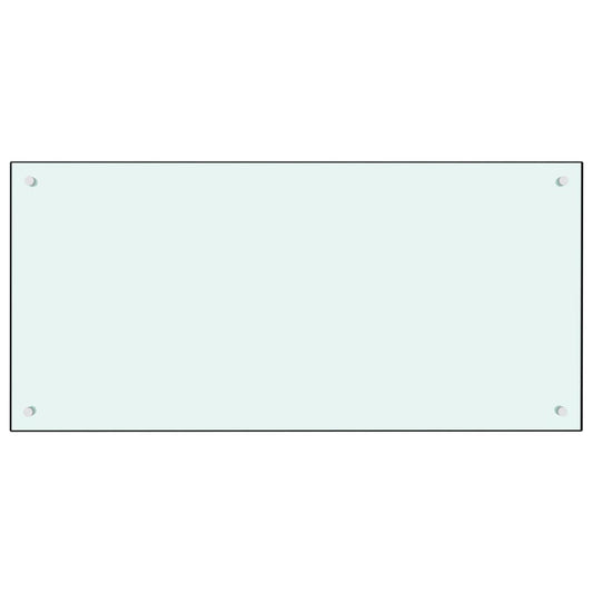 Painel anti-salpicos de cozinha 100x50cm vidro temperado branco