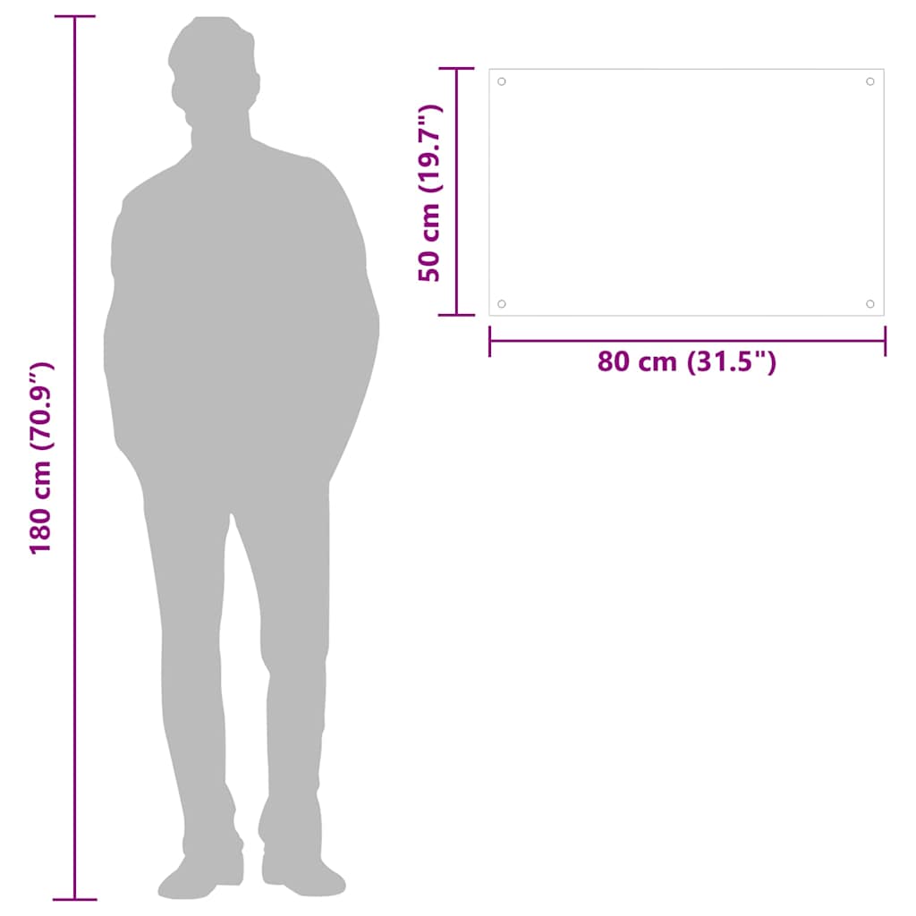 Painel anti-salpicos de cozinha 80x50 cm vidro temperado preto