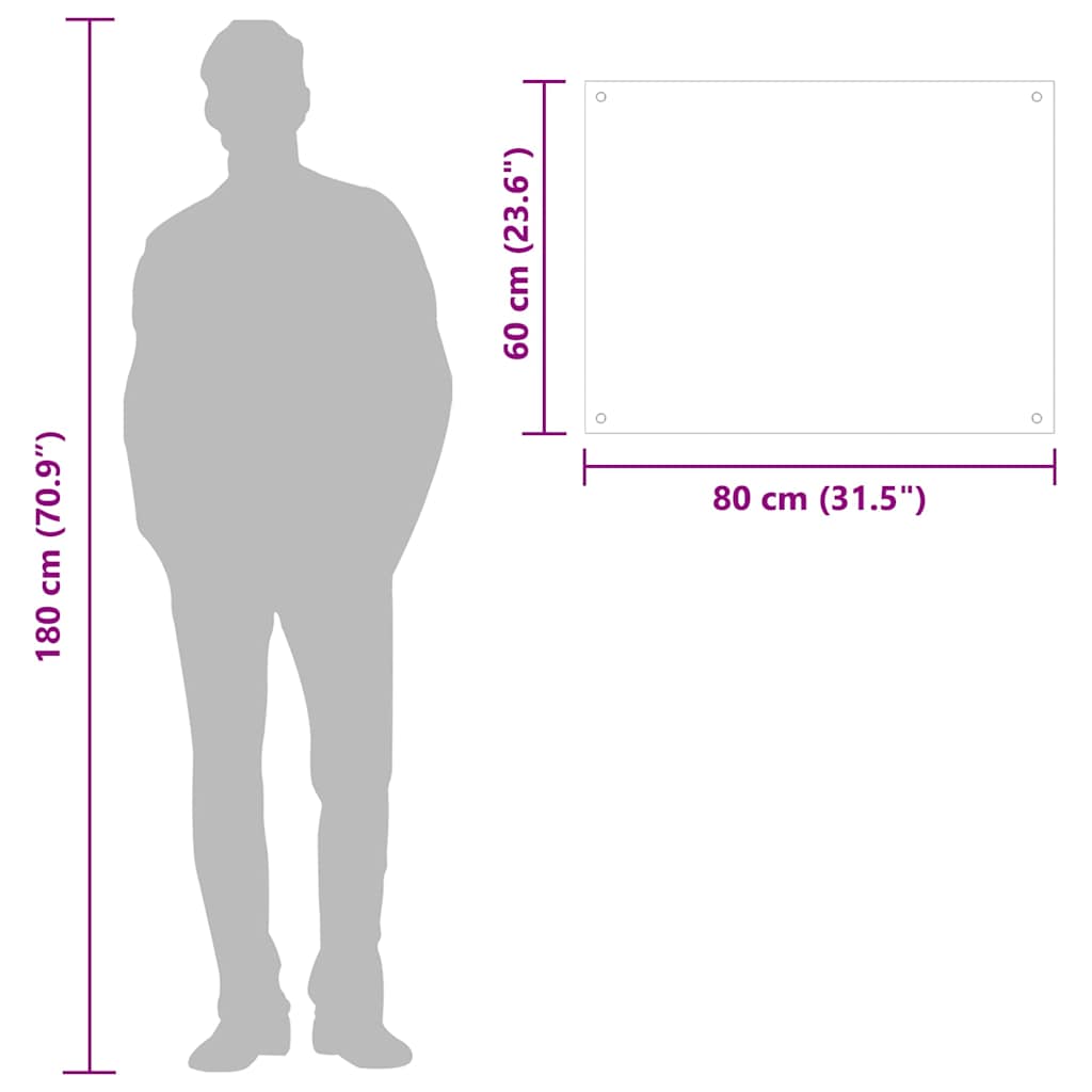 Painel anti-salpicos de cozinha 80x60 cm vidro temperado preto