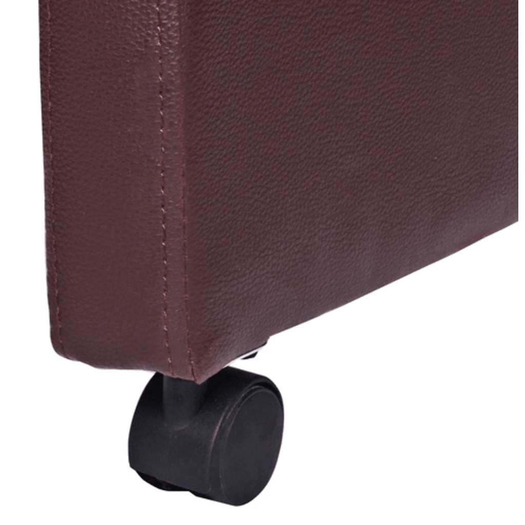 Cadeiras de jantar 2 pcs couro artificial castanho