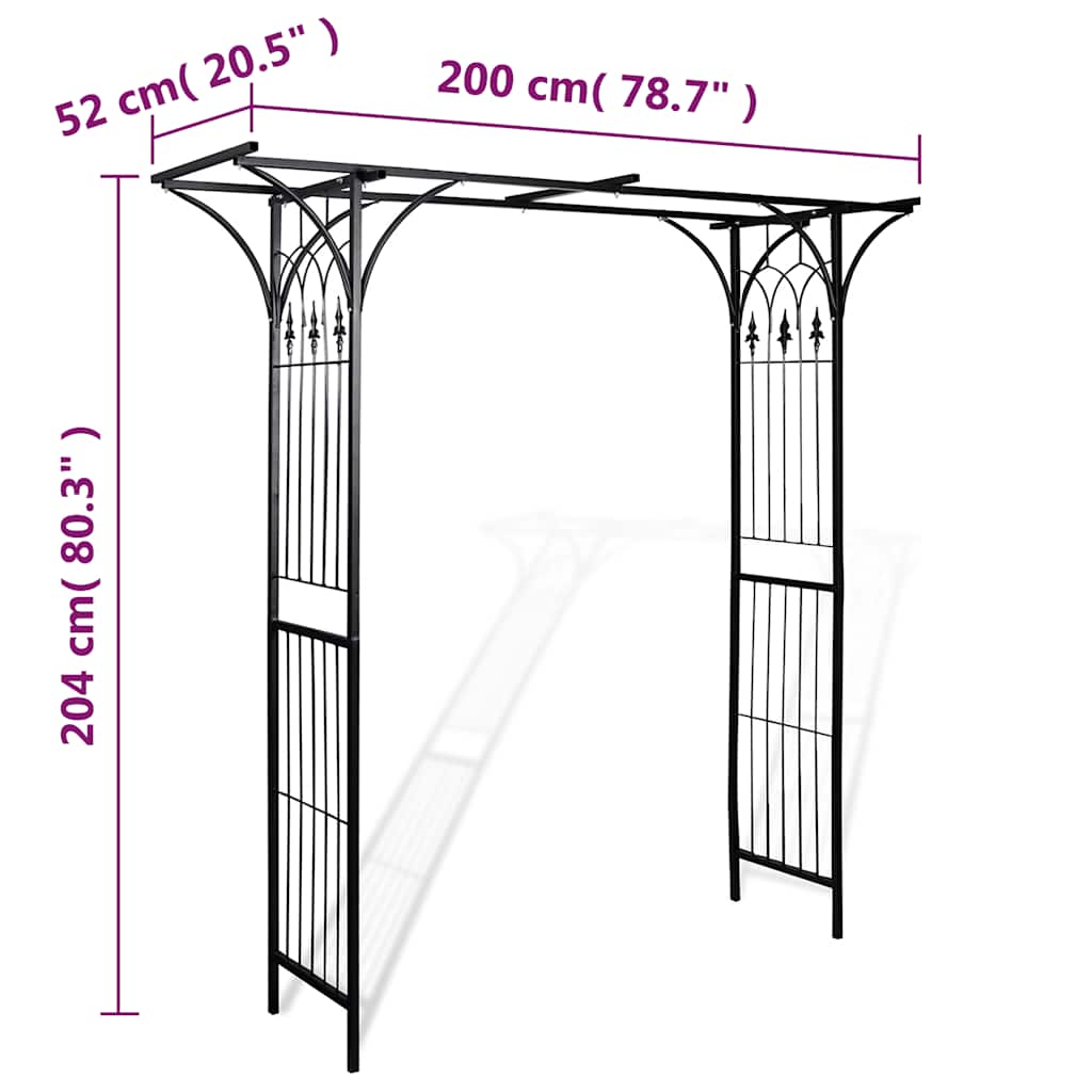 Arco de jardim 200x52x204 cm