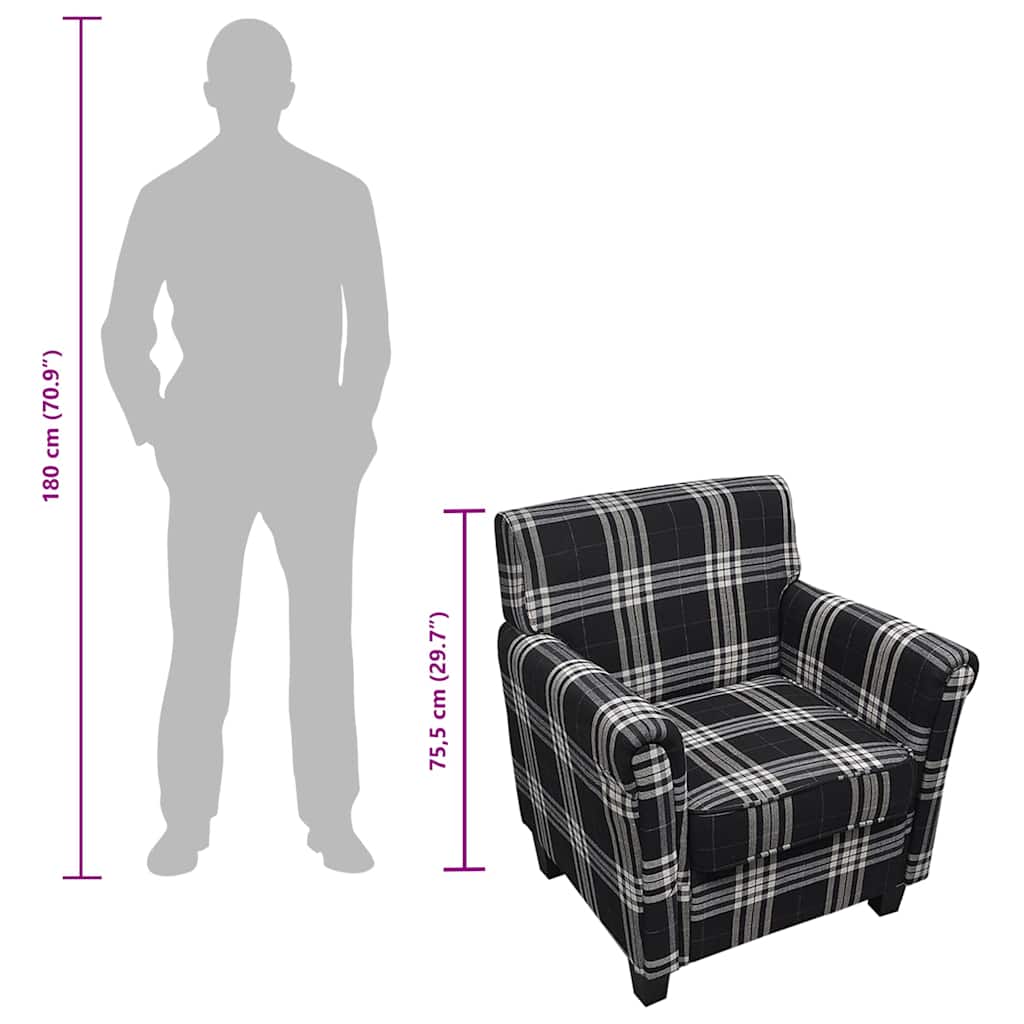 Poltrona com almofadão tecido preto