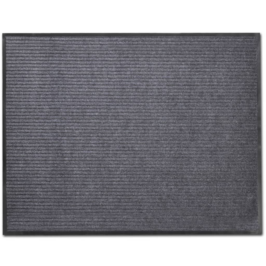 Tapete cinzento para porta em PVC 90 x 60 cm