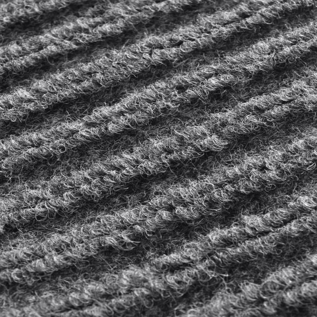 Tapete de porta cinzento 120 x 180 cm PVC