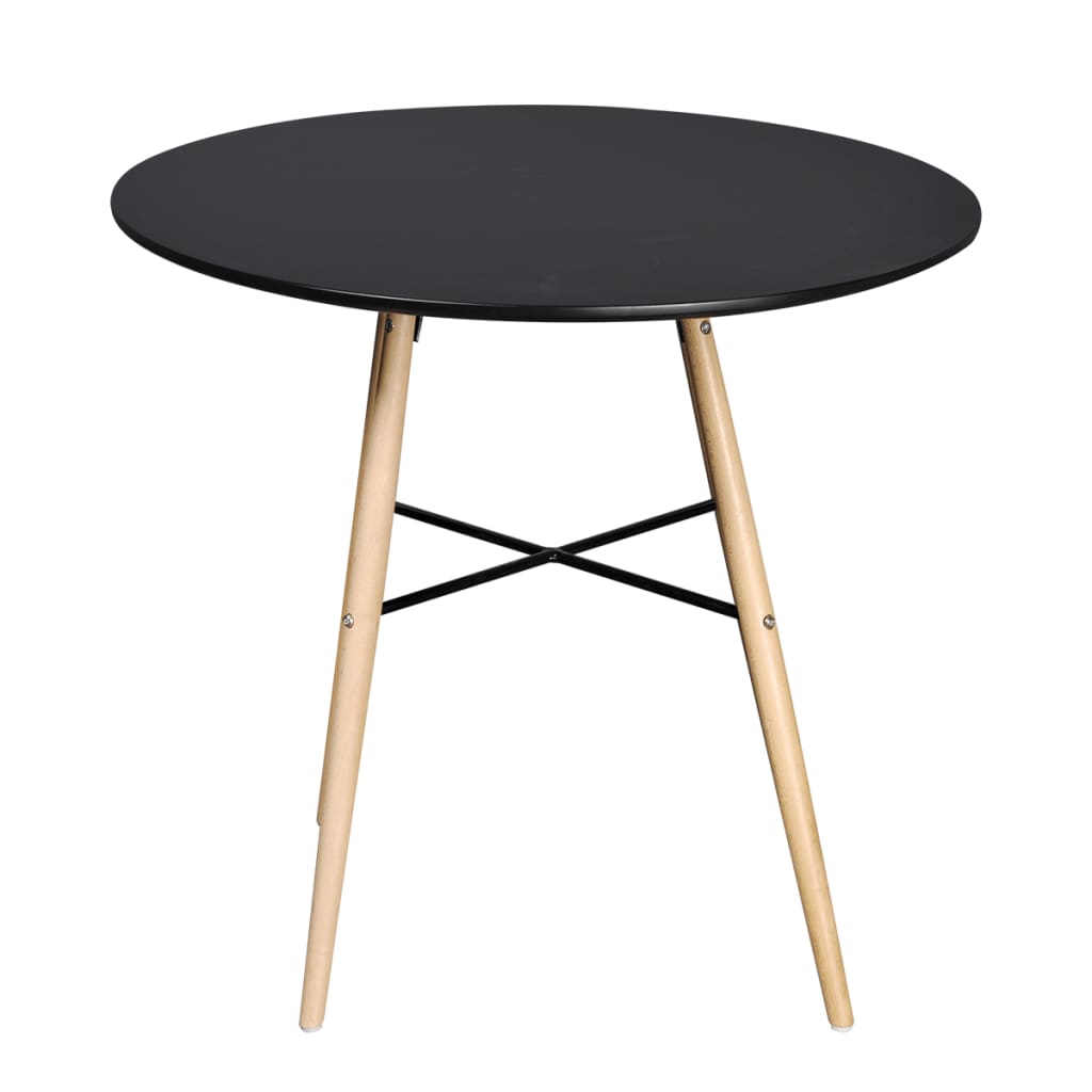 Mesa de jantar redonda MDF preto
