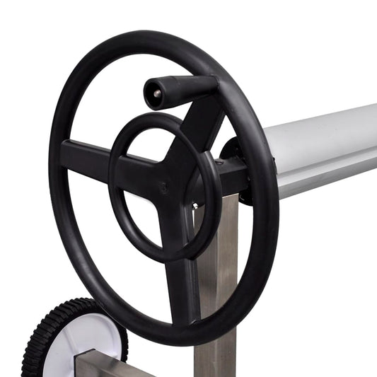Enrolador para cobertura de piscina com base de aço inoxidável
