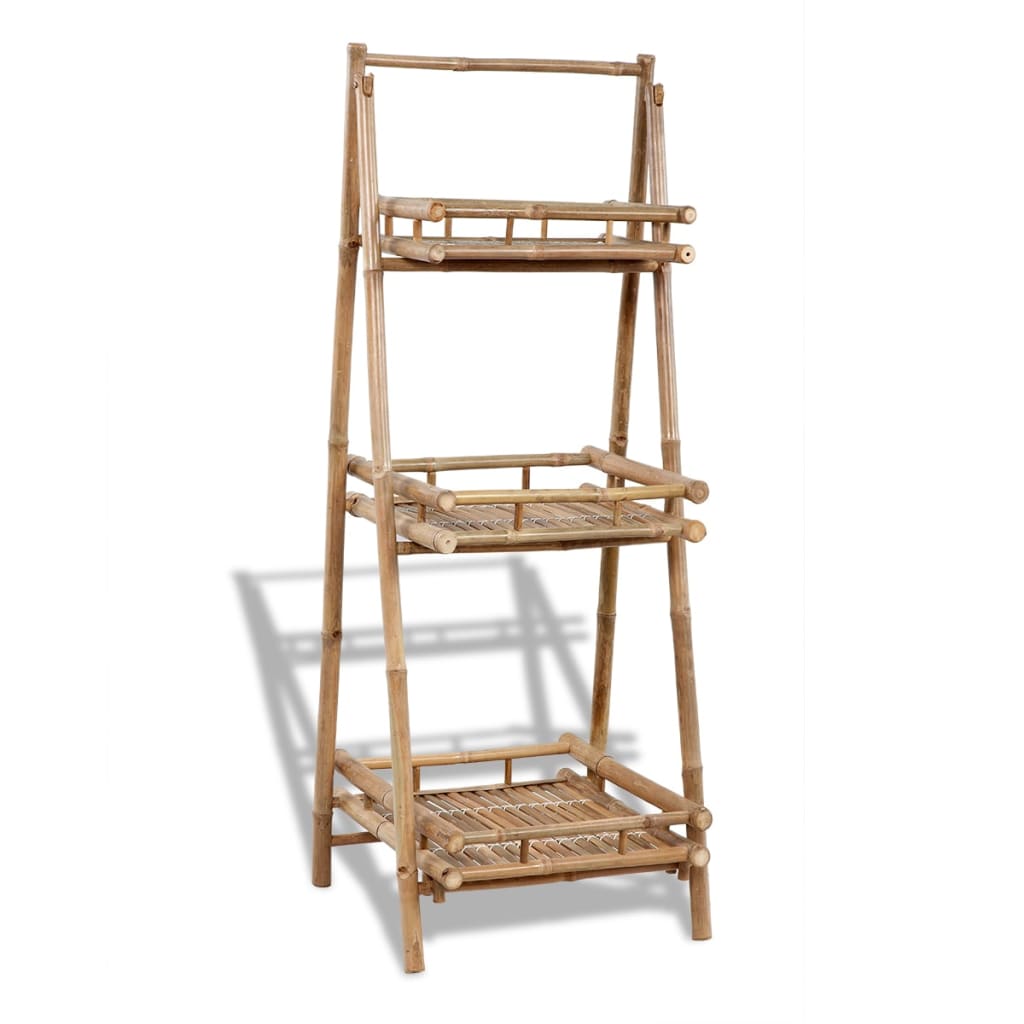 Floreira c/ 3 prateleiras bambu