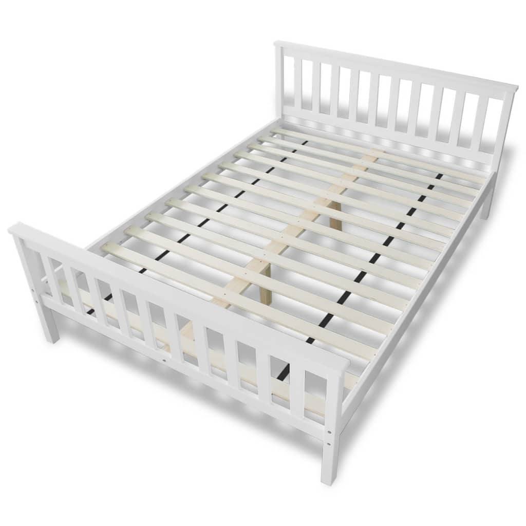 Cama com colchão 140x200 cm madeira de pinho maciça