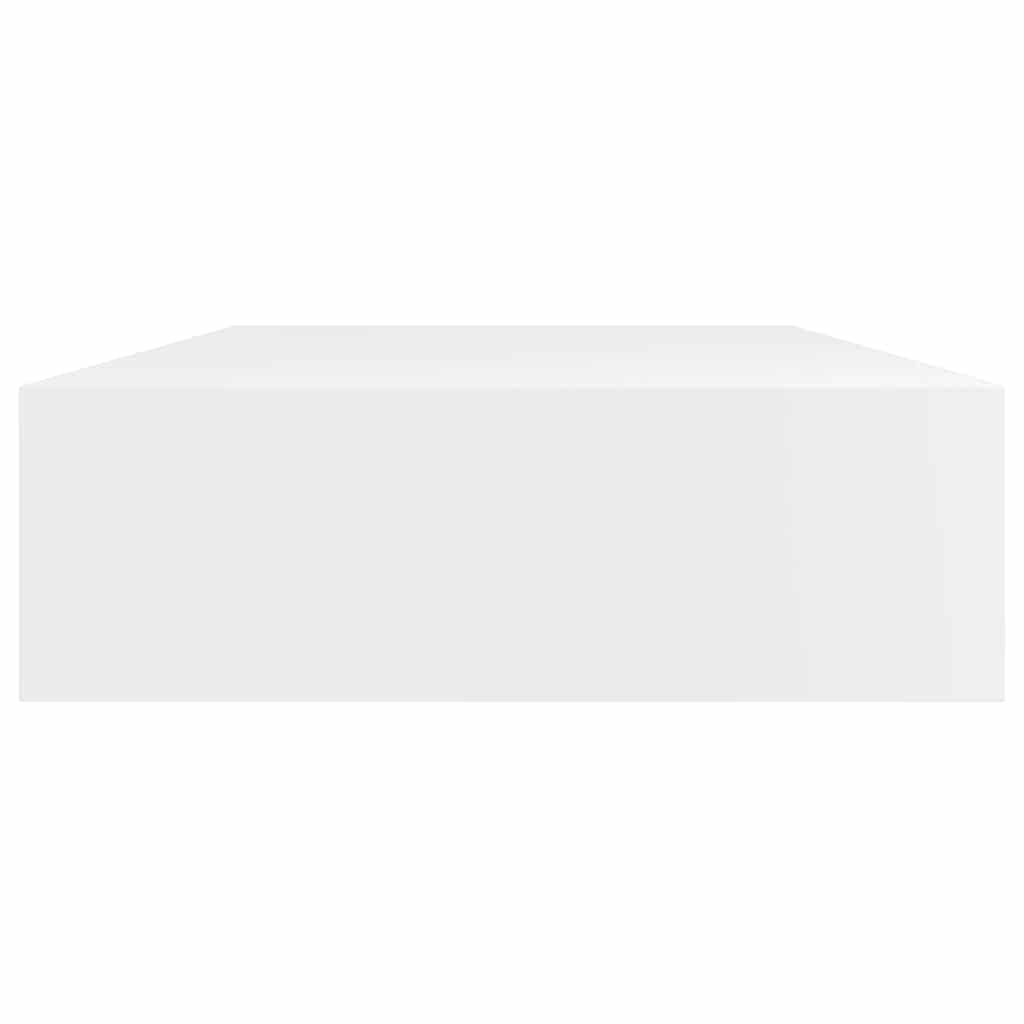 Prateleira de parede c/ 1 gaveta para livros/DVD MDF branco
